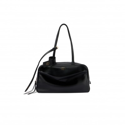 BALENCIAGA CARRIE MEDIUM LEATHER BOWLING BAG 8264252 (35.8*18.7*16.5cm)